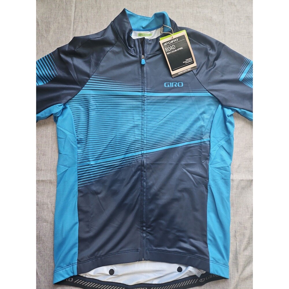 NWT Giro Men’s Cycling Jersey Medium Blue Short Sleeve Full Zip Renew Series